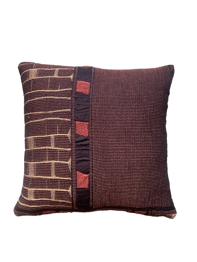 Metallic Bogolan copper/gold cushion cover