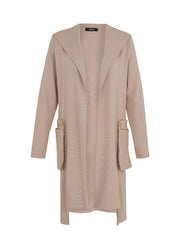 Sassy long cardigan with pockets in beige or black