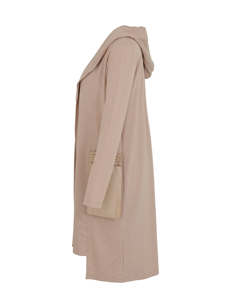 Sassy long cardigan with pockets in beige or black