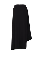 Sassy black long skirt with asymmetrical hem