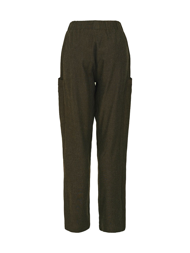 Sassy khaki straight leg with loose hip fit pants