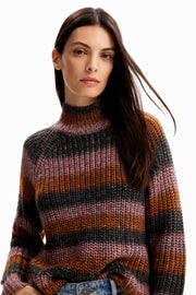 Desigual chunky knit striped sweater