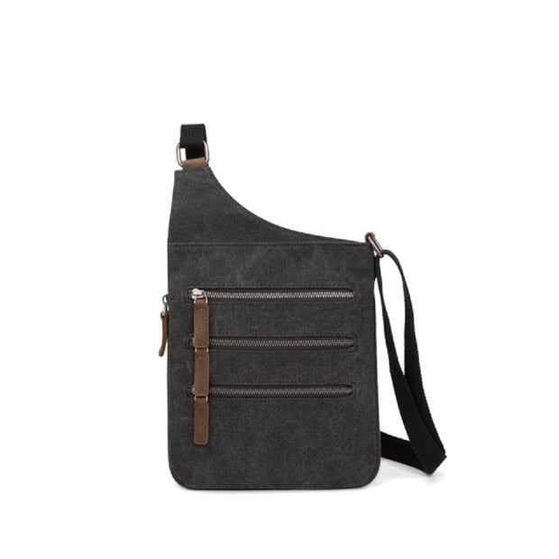 Small canvas shoulder bag flat