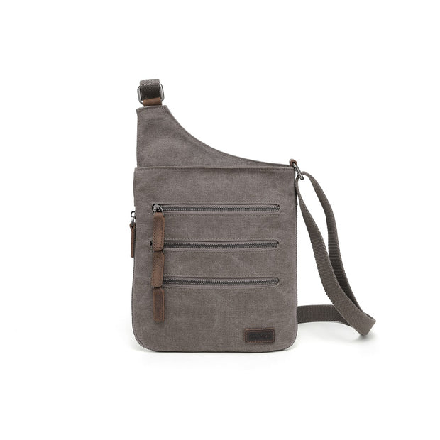 Small canvas shoulder bag flat