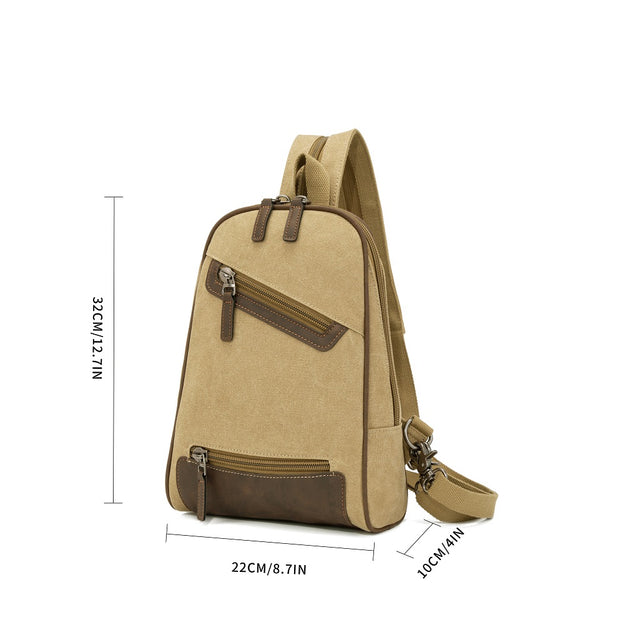 Multifunctional Canvas Sling Bag