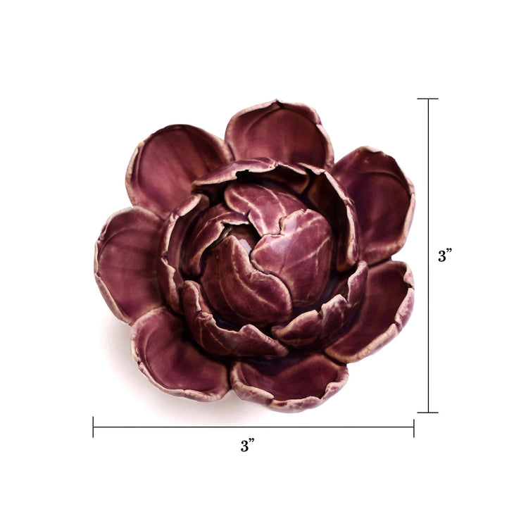 Ceramic Flower - Peony purple 11