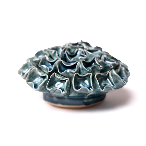 Ceramic Flower - teal 12 medium collection 12