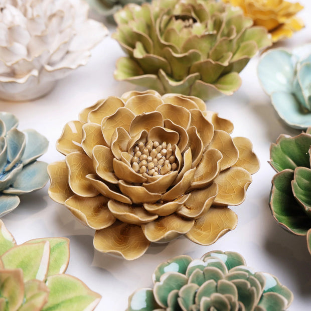 Ceramic Flower - caramel