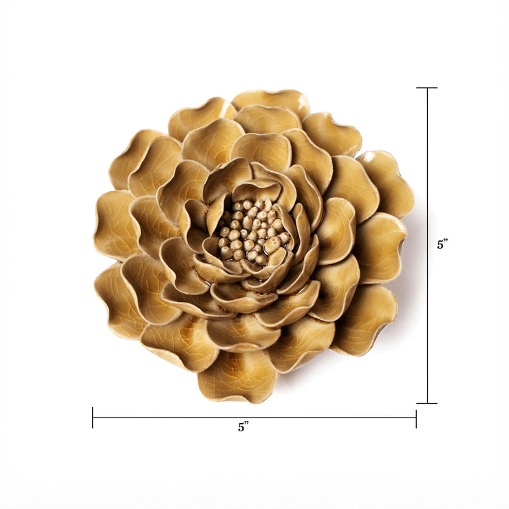 Ceramic Flower - caramel