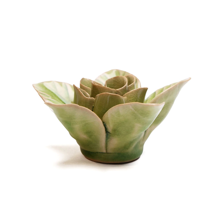 Ceramic Flower - Green lotus boxed