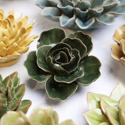 Chive Ceramic Flower Green Butterfly Ranunculus