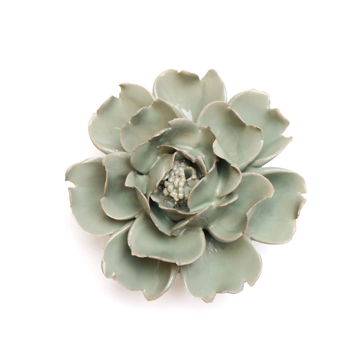 Ceramic Flower - seafoam rose