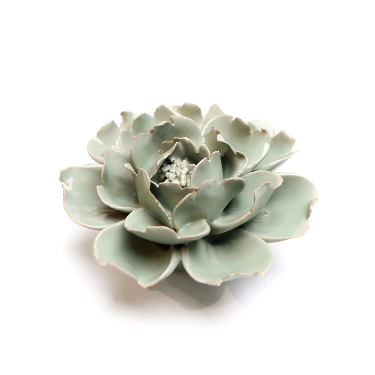 Ceramic Flower - seafoam rose