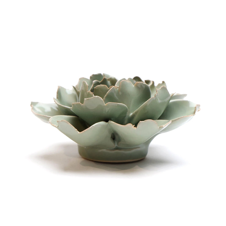 Ceramic Flower - seafoam rose