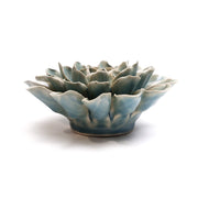 Ceramic Flower - teal ranunculus small