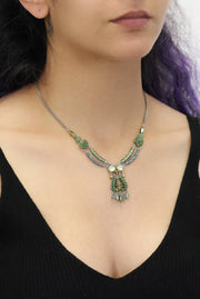 Ayala Bar Eucalyptus Set, Meadow Necklace
