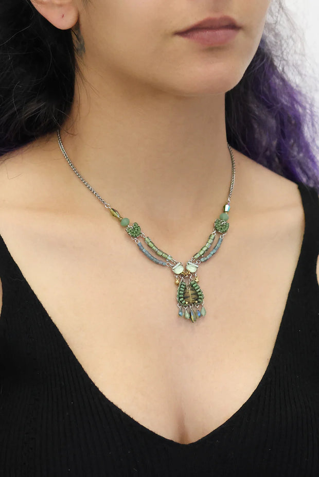 Ayala Bar Eucalyptus Set, Meadow Necklace
