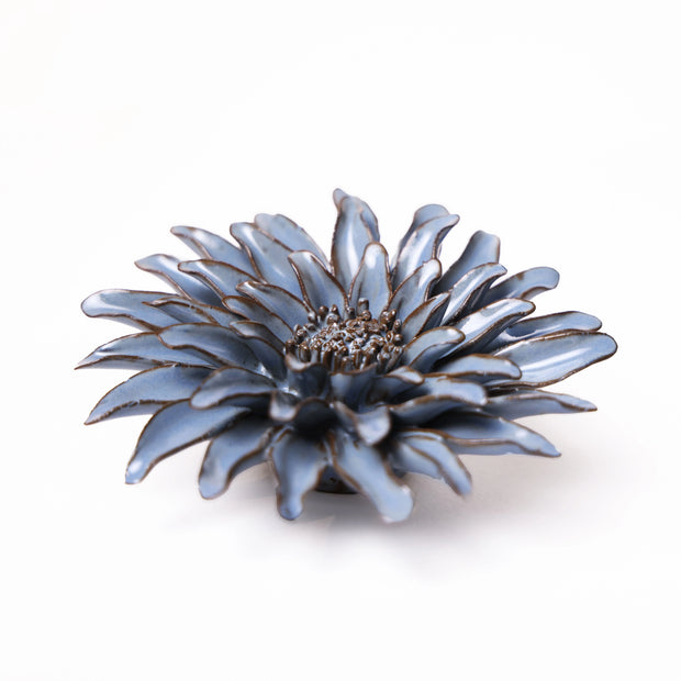 Ceramic Flower -medium periwinkle blue