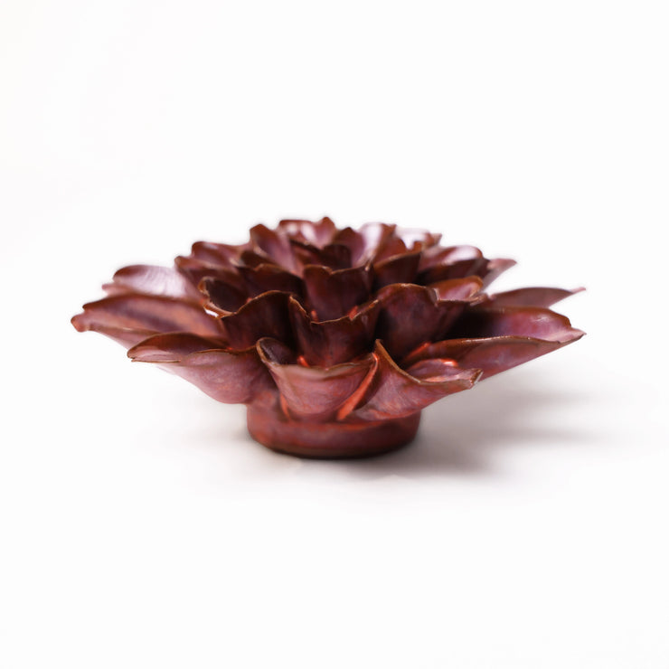 Ceramic Flower -rust medium