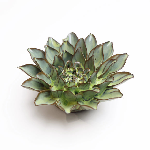 Ceramic Flower -green 8