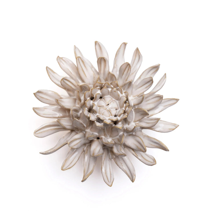 Ceramic Flower -Ivory medium