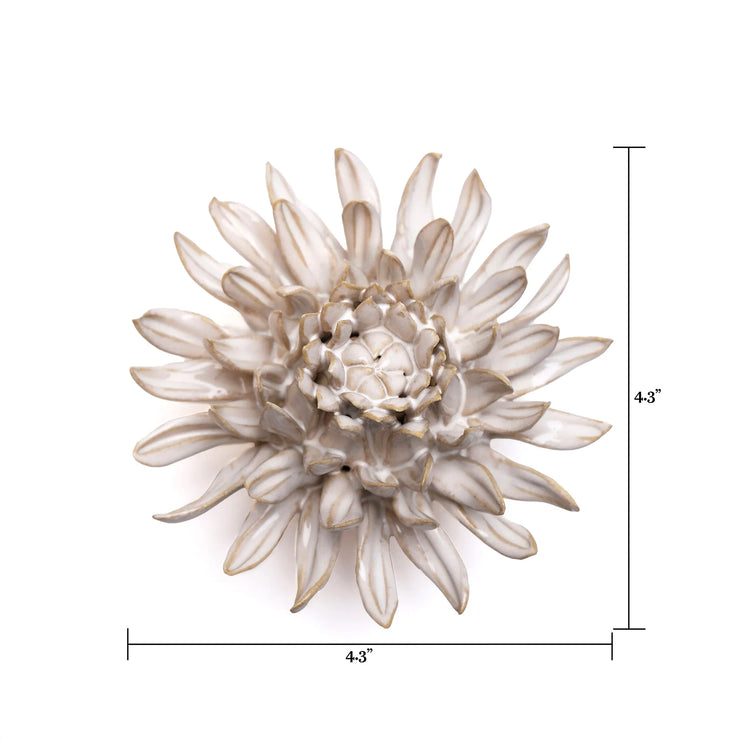 Ceramic Flower -Ivory medium