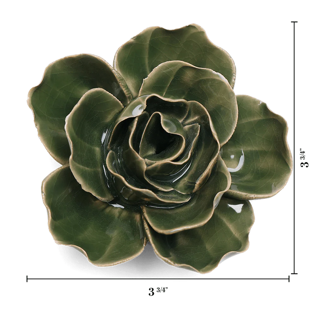 Chive Ceramic Flower Green Butterfly Ranunculus