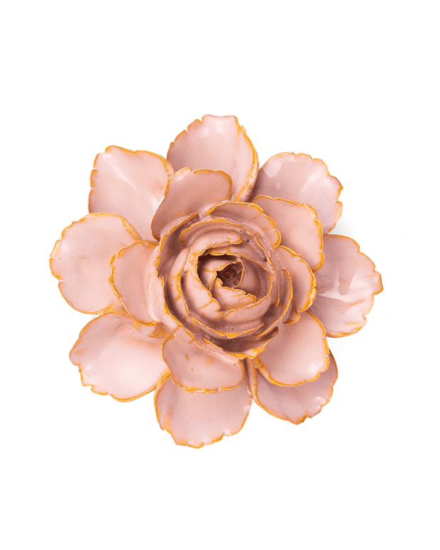 Chive Ceramic Flower Rose Pink Camellia