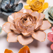 Chive Ceramic Flower Rose Pink Camellia