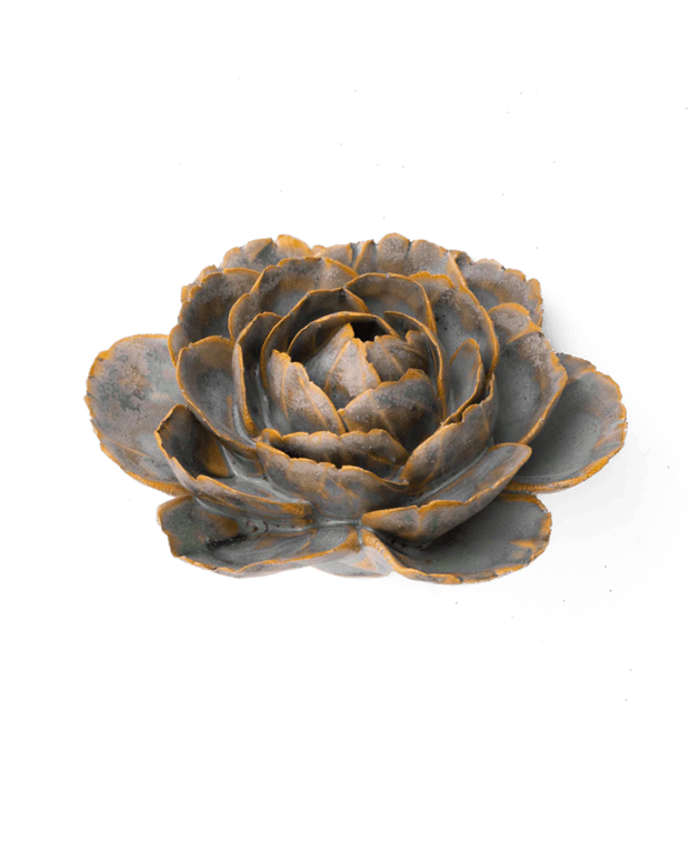 Chive Ceramic Flower muddy blue English Rose