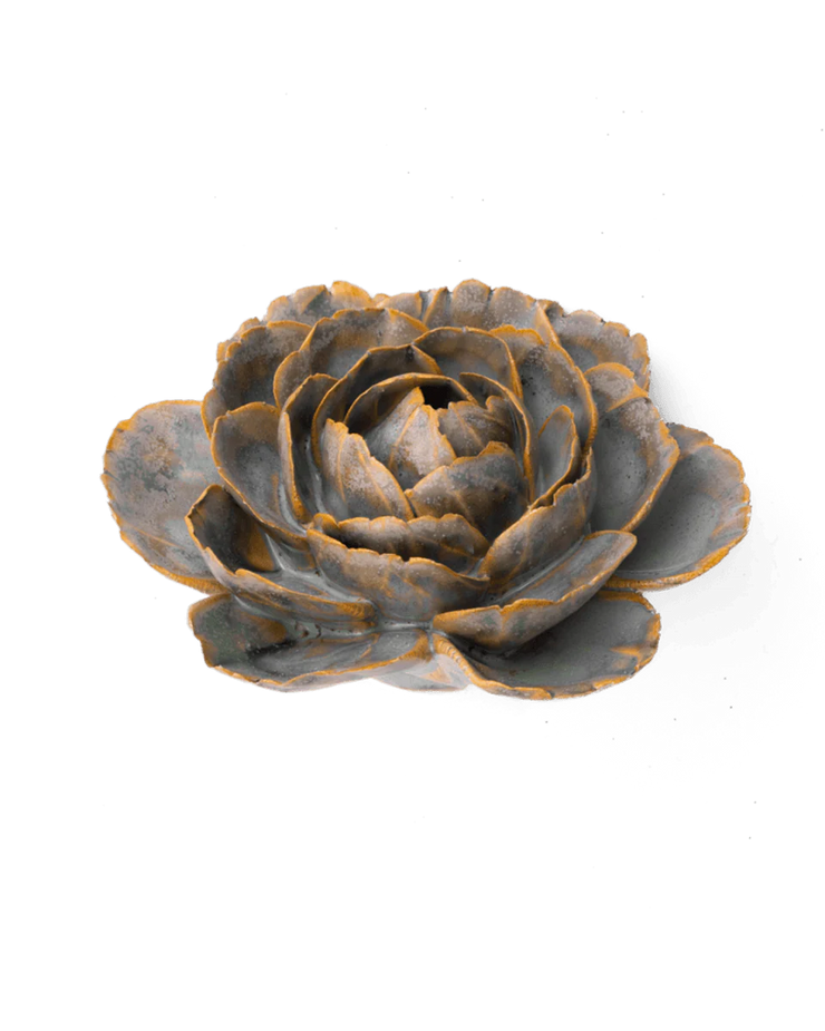 Chive Ceramic Flower muddy blue English Rose