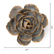 Chive Ceramic Flower muddy blue English Rose