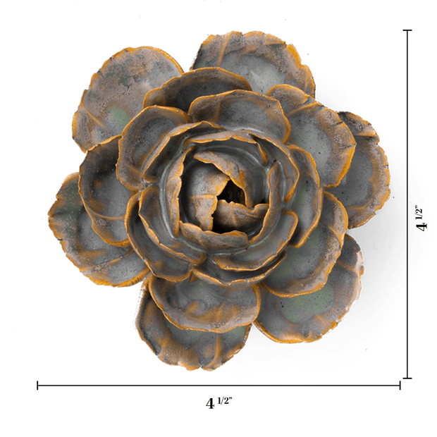 Chive Ceramic Flower muddy blue English Rose