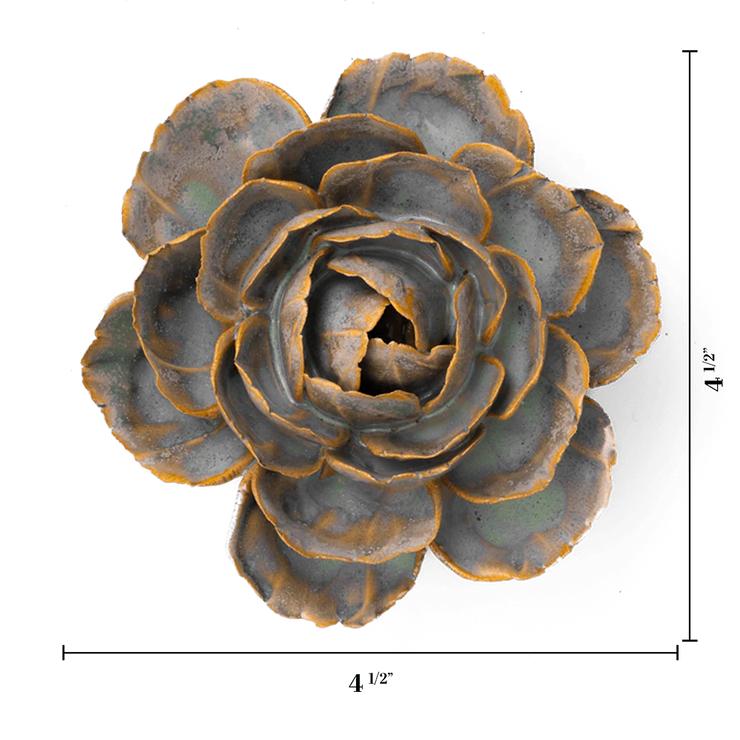 Chive Ceramic Flower muddy blue English Rose