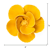 Chive Ceramic Flower Burnt yellow Poppy