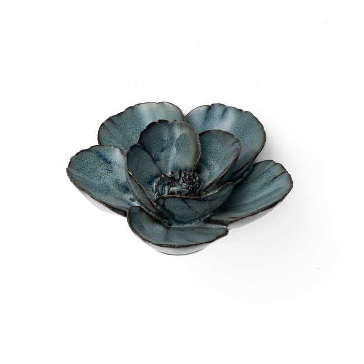 Chive Ceramic Flower Blue Poppy