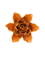 Chive Ceramic Flower Burnt Orange Stargazer Lily