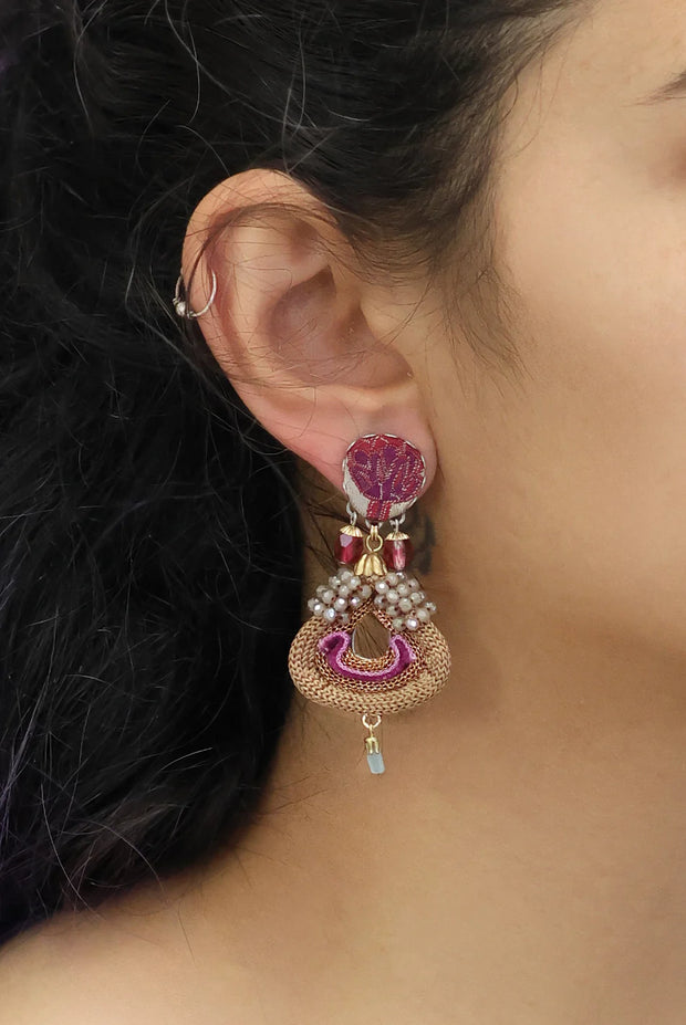 Ayala Bar Berry Blush Set, Duska Earrings