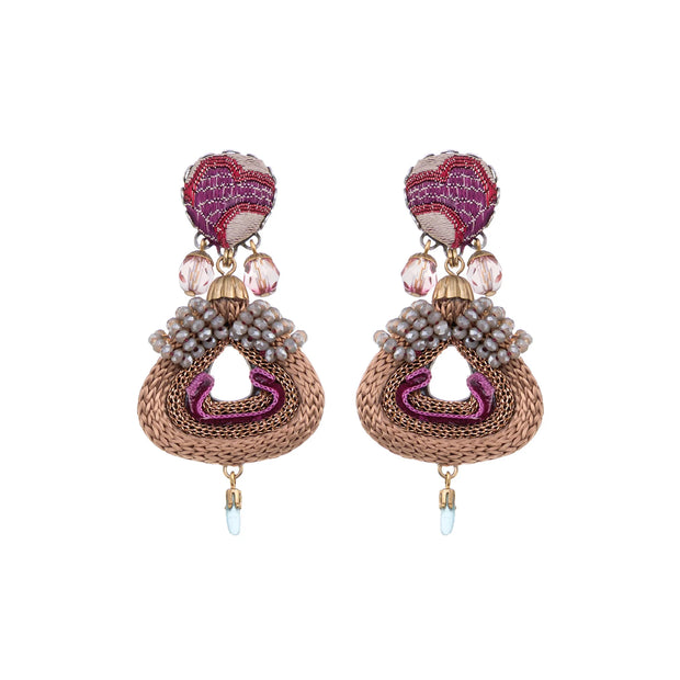 Ayala Bar Berry Blush Set, Duska Earrings