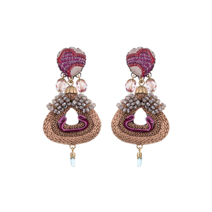 Ayala Bar Berry Blush Set, Duska Earrings