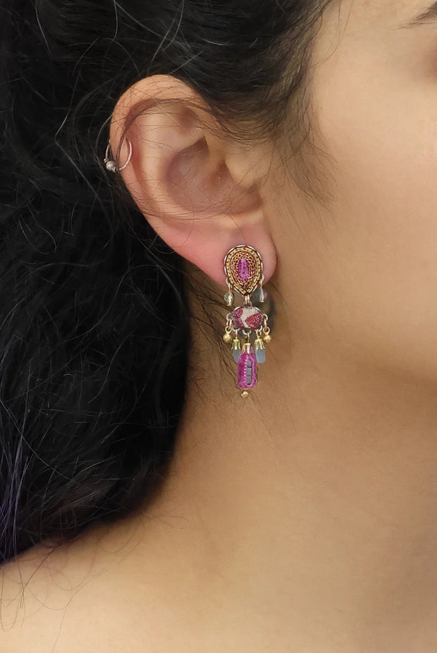 Ayala Bar Berry Blush Set, Nacria Earrings
