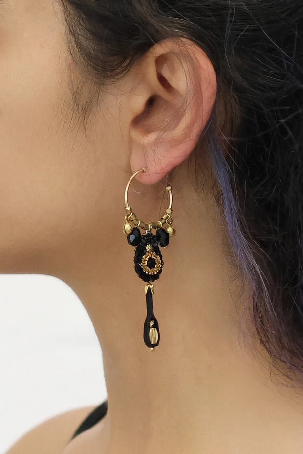 Ayala Bar Gilded Black, Orzia Earrings