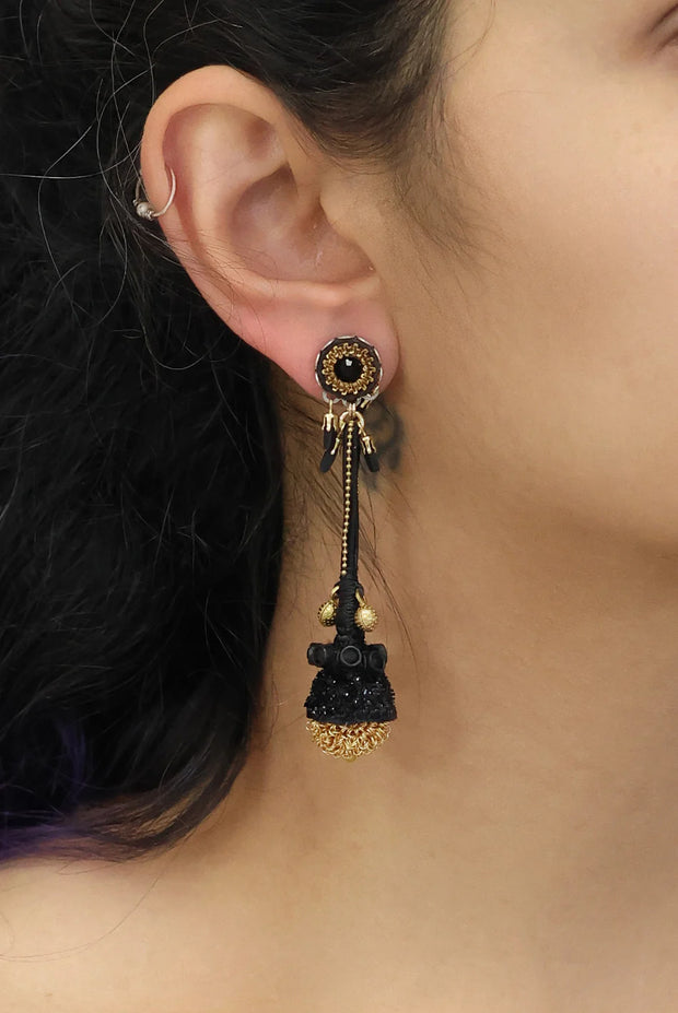 Ayala Bar Gilded Black, Ebonia Earrings