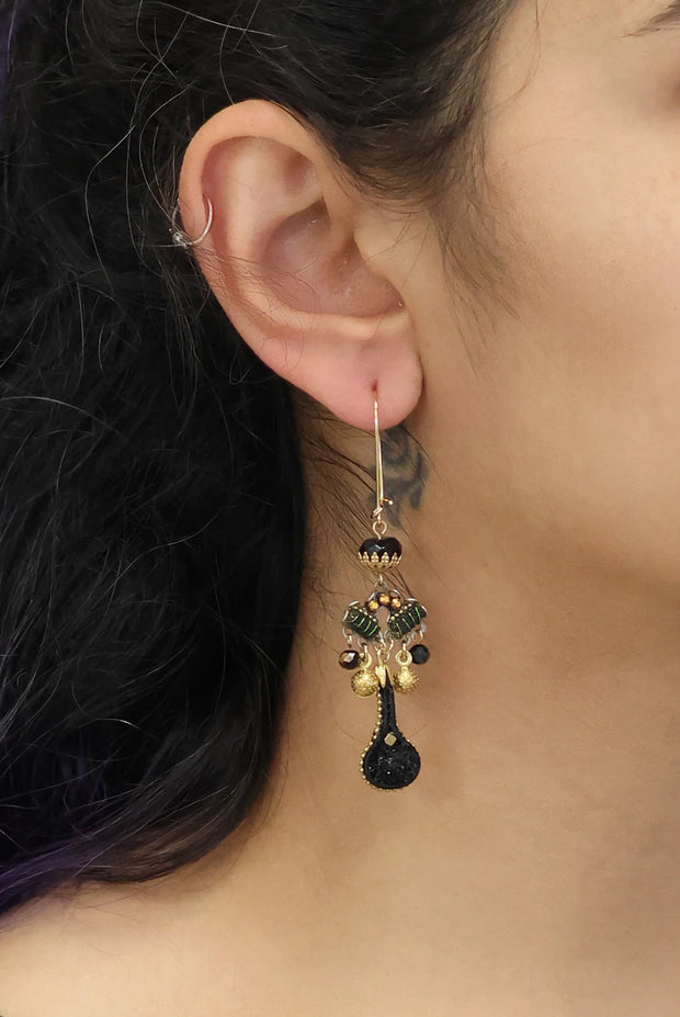 Ayala Bar Gilded Black Set, Vuloria Earrings