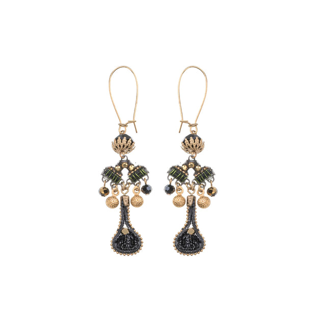 Ayala Bar Gilded Black Set, Vuloria Earrings