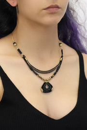 Ayala Bar Gilded Black Set, Zaffira Necklace