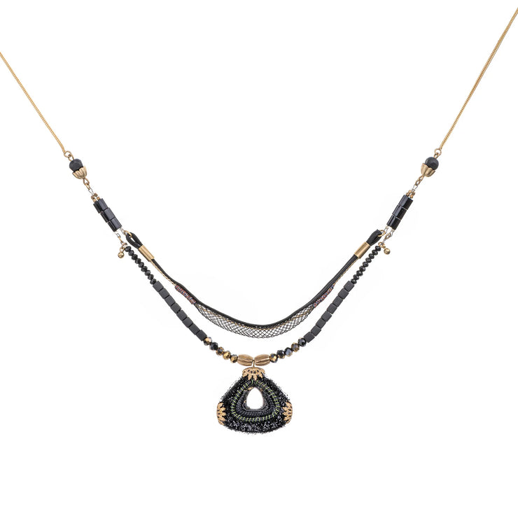 Ayala Bar Gilded Black Set, Zaffira Necklace