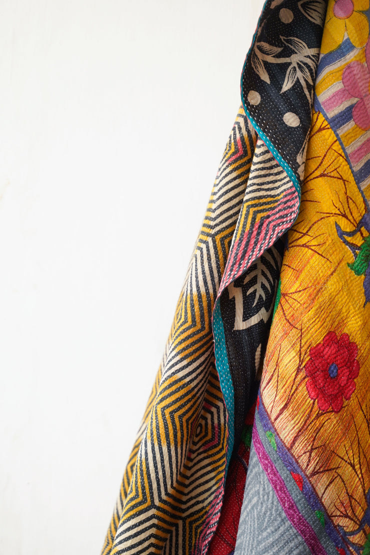 Vintage Kantha quilt one of a kind #504