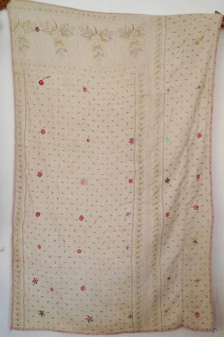 Vintage Kantha quilt one of a kind #629