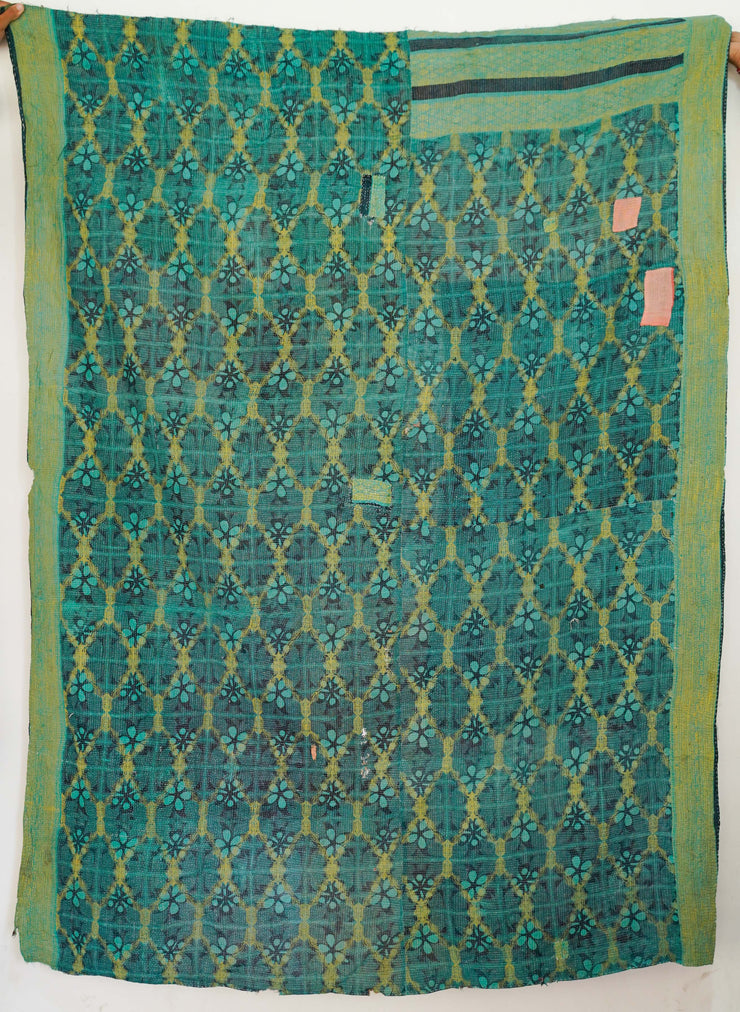 Vintage Kantha quilt one of a kind #661